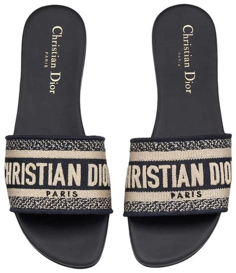 dior slip in|christian Dior flat slides.